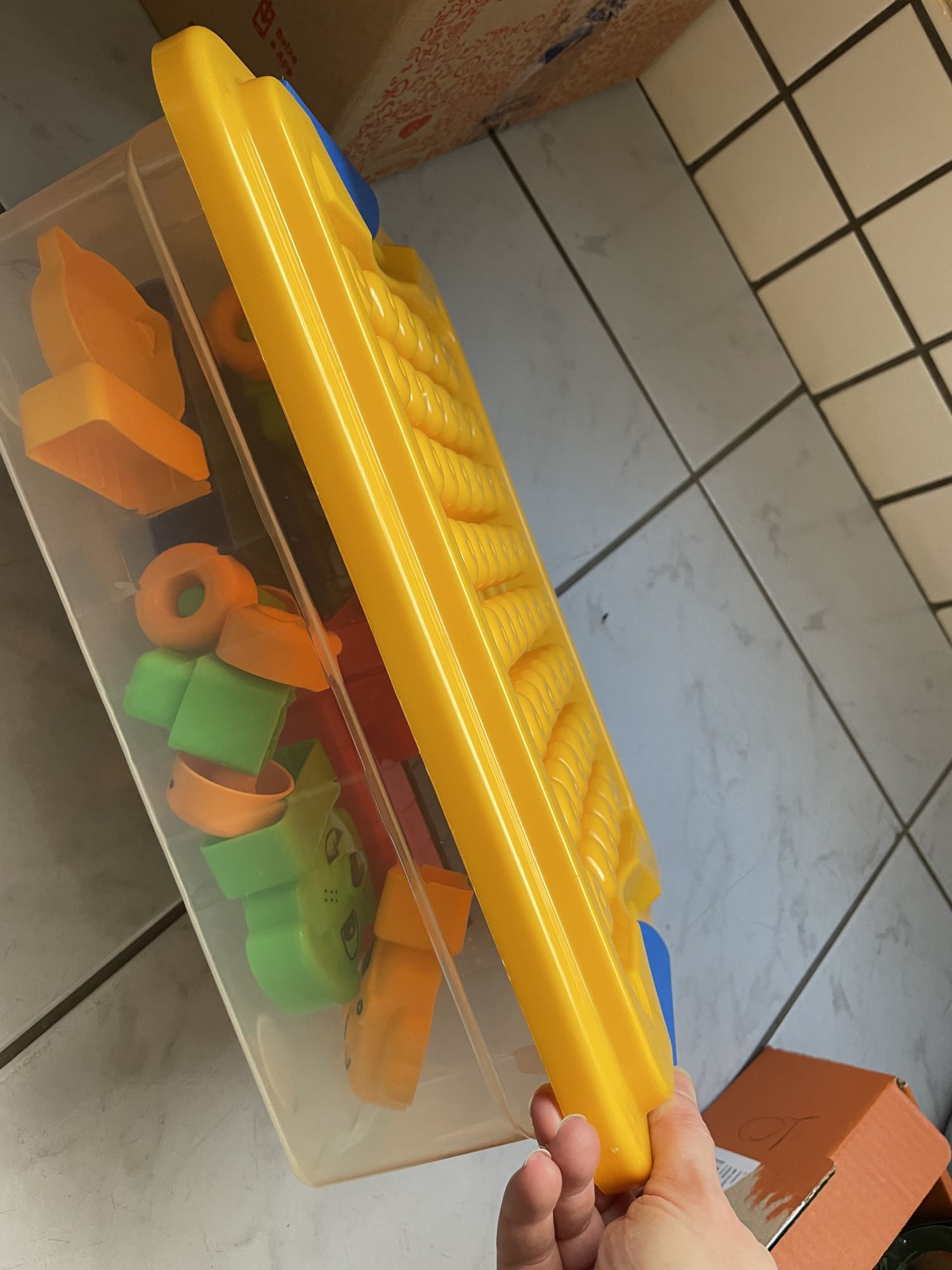 Brinquedo Infantil Bloco de Montar Caixa da Alegria